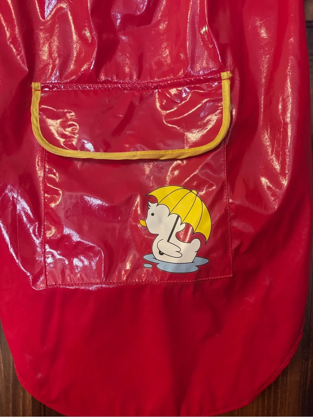 Adorable Red Duckie Dog Raincoat ☔️🐥